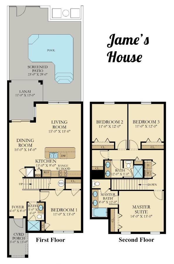 C - New 4 Bedroom Home - 5 Miles To Disney - Free Water Park - Private Pool Кіссіммі Екстер'єр фото
